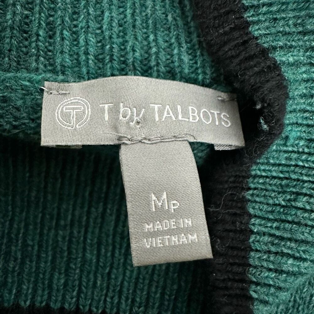 T By Talbots Colorblock Turtleneck Sweater Size M… - image 6